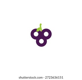 Diseño de logotipo de uvas  
Icono de racimo de frutas frescas para la marca de alimentos orgánicos de jugo de vino