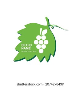 Grapes Logo Icon . Organic Wine branding template. Nature Grapes Logotype