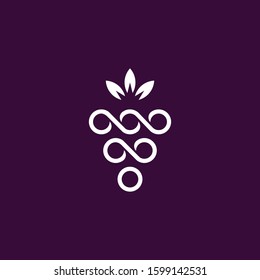 Grapes logo icon vector isolated.