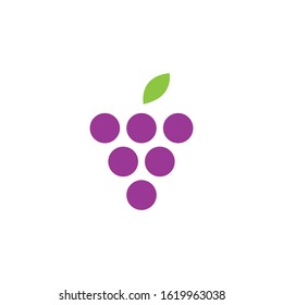 Grapes logo icon vector isolated.