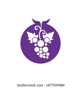 Grapes logo template vector icon illustration design