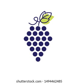 Grapes logo template vector icon illustration design