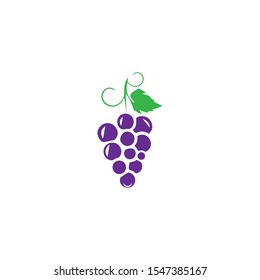 Grapes logo template vector icon illustration design