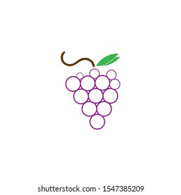 Grapes logo template vector icon illustration design