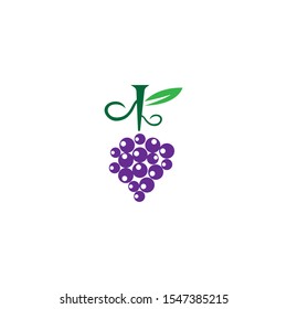 Grapes logo template vector icon illustration design