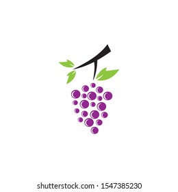 Grapes logo template vector icon illustration design