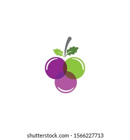 Grapes logo template vector icon illustration design
