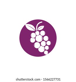 Grapes logo template vector icon illustration design