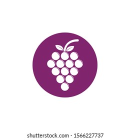 Grapes logo template vector icon illustration design