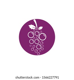 Grapes logo template vector icon illustration design
