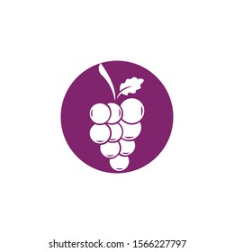 Grapes logo template vector icon illustration design