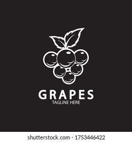 Grapes logo template vector icon illustration design
