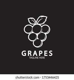 Grapes logo template vector icon illustration design