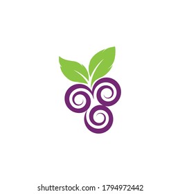 Plantilla de logotipo de uvas diseño de ilustraciones de iconos vectoriales