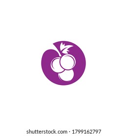 Plantilla de logotipo de uvas diseño de ilustraciones de iconos vectoriales