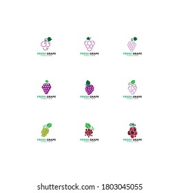 Grapes logo template vector icon illustration design