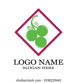 Plantilla de logotipo de uvas diseño de ilustraciones de iconos vectoriales