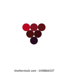 Grapes logotype, icon, vector illustration