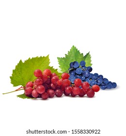 Grapes low poly. Fresh, nutritious, tasty grapes. Delicious and healthy dessert. Elements for label design. Fruits ingredients in triangulation technique. 