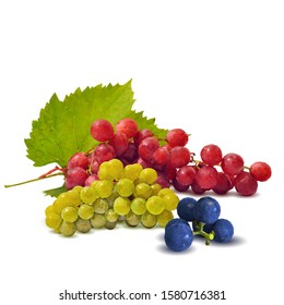 Grapes low poly. Fresh, nutritious, tasty grapes. Delicious and healthy dessert. Elements for label design. Fruits ingredients in triangulation technique. Vector illustration.