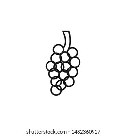 Grapes minimal line icon vector