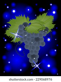 Grapes on a glowing background
