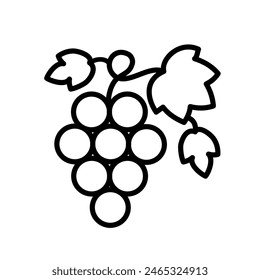 grapes on a white background- vector icon	