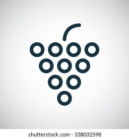grapes outline, thin, flat, digital icon for web and mobile