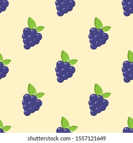 grapes pattern background. cartoon and vintage style.