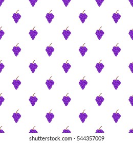 Grapes pattern. Cartoon illustration of grapes vector pattern for web