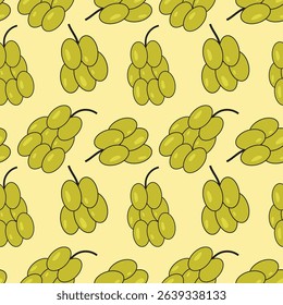 grapes pattern design, vector seamless pattern of grapes