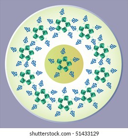 grapes pattern for plate decoration