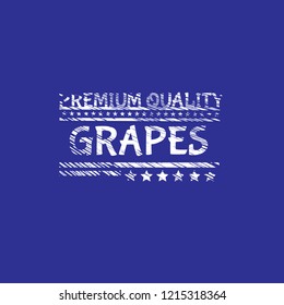 grapes premium quality emblem, label, badge. premium quality package label. vintage stamp. designed for grapes products