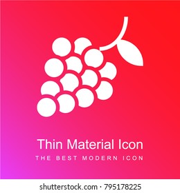 Grapes red and pink gradient material white icon minimal design