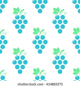Grapes seamless pattern. Bunch of grapes. Vector background. EPS 8.