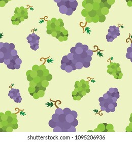 grapes seamless pattern on colorful background