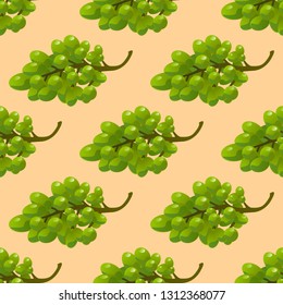 Grapes seamless pattern vector illustration