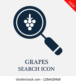 Grapes search icon. Editable Grapes search icon for web or mobile.
