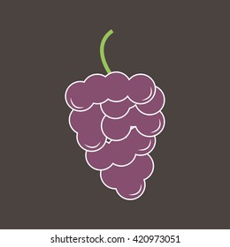 grapes sign. grapes icon