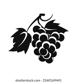 Grapes silhouette vector icon illustration