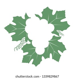 grapes silhouette. vector- illustration