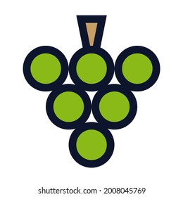 Uvas. Icono de color del vector simple.