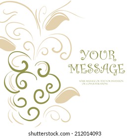 Grapes symbol - abstract vector watercolor illustration.