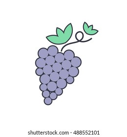 Grapes symbol. Vector illustration