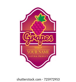 grapes syrup label