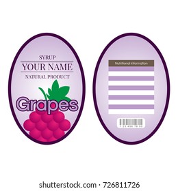 grapes syrup label