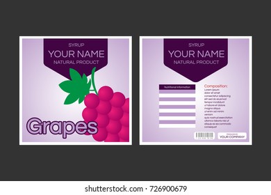 grapes syrup label