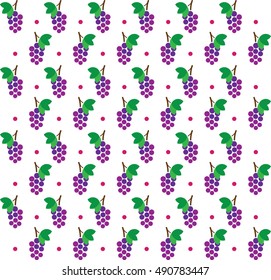 Grapes textile pattern. vector illustration
