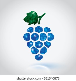 Grapes triangle shiny design. Vector eps 10