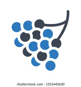 grapes vector colour glyph icon